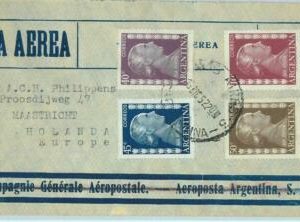 94049 - ARGENTINA - POSTAL HISTORY - AIRMAIL COVER to the NETHERLANDS 1952 Evita