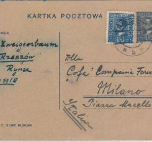 50842 - POLAND Polska - POSTAL HISTORY - STATIONERY CARD to ITALY 1929