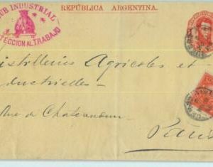 94028 - ARGENTINA - POSTAL HISTORY - STATIONERY WRAPPER + franking to FRANCE