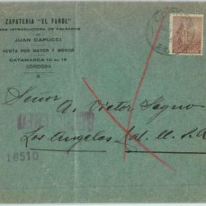 93885  - ARGENTINA - POSTAL HISTORY - SINGLE STAMP 24 cent on Cover to USA 1913