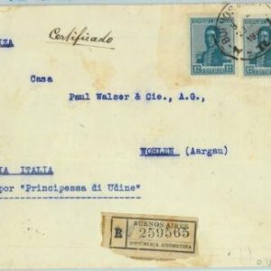 93837 - ARGENTINA - POSTAL HISTORY - Jalil # 471*2 on Cover SWITZERLAND  1920