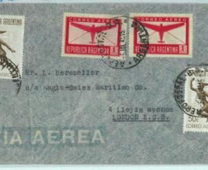 94137 - ARGENTINA - POSTAL HISTORY - CENSORED Registered COVER to  ENGLAND  1945
