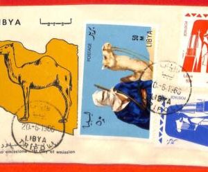 aa0333 - LIBYA - POSTAL HISTORY -  FDC COVER to ITALY  1966 Camels