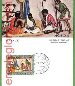 32741 - VATICAN -  MAXIMUM CARD  - 1962 - Religion, CHRISTMAS