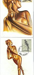 63800 -  SAN MARINO - POSTAL HISTORY:  Set of 2  MAXIMUM CARD 1974 - ART