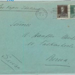 93862 - ARGENTINA - POSTAL HISTORY - Cover to SWITZERLAND Italian Steam Liner