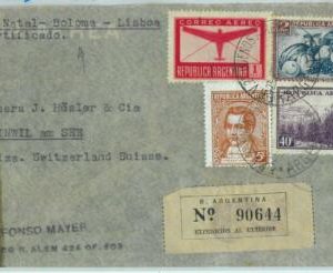 93900  - ARGENTINA - POSTAL HISTORY - Airmail COVER to SWITZERLAND - USA Censor