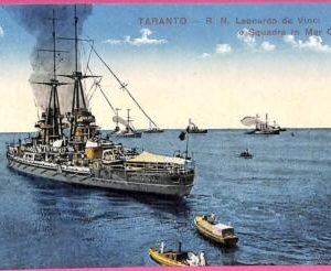 af8019 - VINTAGE POSTCARD - Ship "Leonardo da Vinci" NAVI  TARANTO