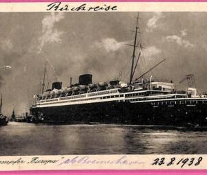 af8018 - GERMANY - VINTAGE POSTCARD Ansichtskarten - 1938 - Ship "Europa" NAVI