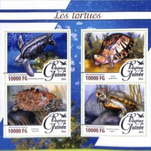 A7840 - REP.GUINEE -  Stamp Sheet - 2016 MAMMALS  Turtles
