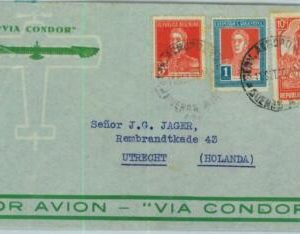 93829 - ARGENTINA - POSTAL HISTORY - AIRMAIL Cover  to HOLLAND via CONDOR  1936