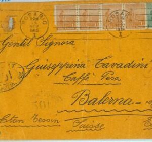 93825 - ARGENTINA - POSTAL HISTORY - CENSORED Cover to SWITZERLAND 1915