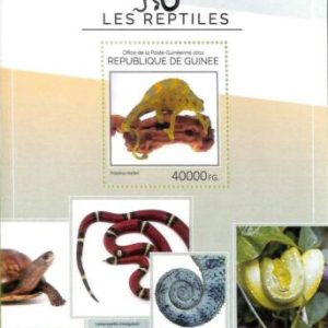 A7833 - REP.GUINEE - Stamp Sheet - 2014 REPTILES Snakes,Turtles