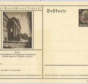 65465 - GERMANY - Postal History -  POSTAL STATIONERY  CARD  - MUSIC Theatre