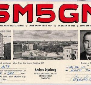 ad9283 - SWEDEN - RADIO FREQUENCY CARD - Stockholm - 1950