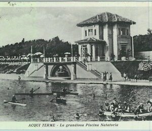 96987  - CARTOLINA d'Epoca - ALESSANDRIA provincia - ACQUI TERME Piscina  1951