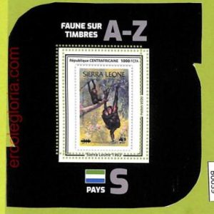 B0039 - SIERRA LEONE - ERROR MISPERF Stamp Sheet - 2020, ANIMALS Monkeys WWF