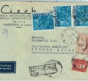 94172 -  POLAND - POSTAL HISTORY - Michel # 619*3 Ovrp GROSZY on COVER 1950