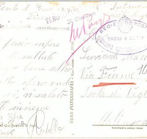 57912 -  ITALY - POSTAL HISTORY: CARD from the BAGNO di RIVOLI camp 1944 JUDAICA