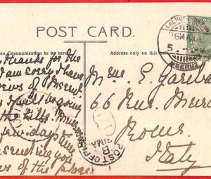 aa3765 - INDIA  - POSTAL HISTORY - POSTCARD:  Lalkurti  to ITALY 1906  PAQUEBOT