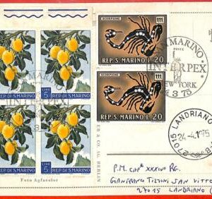 aa3136 - SAN MARINO  - POSTAL HISTORY -  POSTCARD 1975 Fruit HOROSCOPE Scorpion