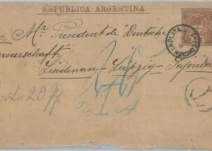 74366 - ARGENTINA - POSTAL HISTORY - Postal STATIONERY WRAPPER 1889 - TAXED!