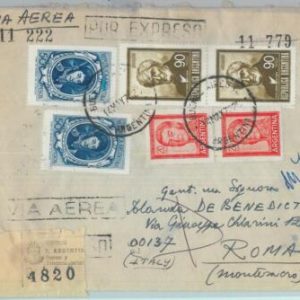 81438 - ARGENTINA - Postal History -  Registered AIRMAIL COVER to ITALY 1971