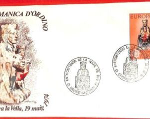 aa0392 -  ANDORRA - POSTAL HISTORY - FDC COVER   1974   Art RELIGION