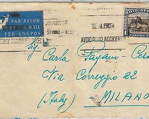 56654 - AUTOMOTIVE -  South Africa - POSTAL HISTORY:  POSTMARK on COVER 1954