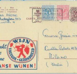 77843 - BELGIUM - Advertising  POSTAL STATIONERY CARD - WINE Bear 1967
