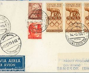 60175 - STORIA POSTALE - AVIAZIONE: Volo FLIGHT CARD #445 DA  Roma Bangkog 1961