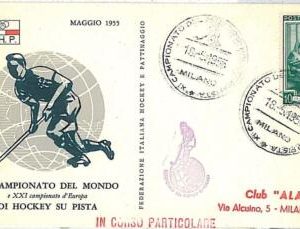 10840 - ITALY - POSTAL HISTORY -1955 - SPORT - HOCKEY