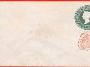 aa2409 - INDIA  Jhind State - Postal History -  STATIONERY COVER -  H & G  # 1