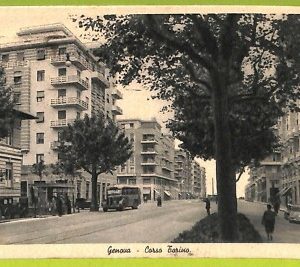 aa8821- CARTOLINA D'EPOCA  GENOVA Città : Corso Garino