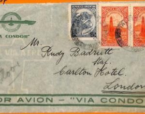 aa2765 - ARGENTINA - POSTAL HISTORY - Airmail COVER to GB  via CONDOR 1937