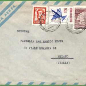 98810 - ARGENTINA - POSTAL HISTORY - Airmail COVER to ITALY  1960's