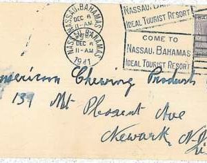 28616  - BAHAMAS -  POSTAL HISTORY -  Tourist PROPAGANDA postmark on COVER 1941