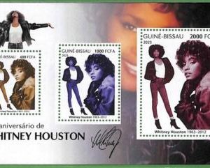 B1469 - GUINE-BISSAU - Stamp Sheet - 2023 - Whitney Houston, Music