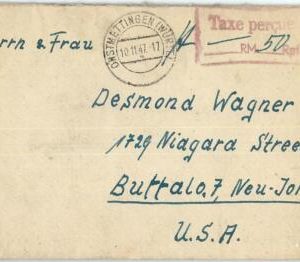 69983 - GERMANY French Zone   - POSTAL HISTORY -  COVER  to USA 1947