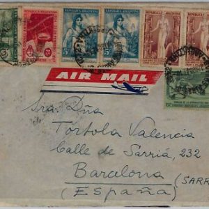 39364 - ARGENTINA - POSTAL HISTORY - Nice franking on AIRMAIL COVER to SPAIN 194