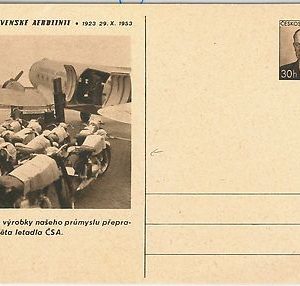 59887 - CZECHOSLOVAKIA - POSTAL HISTORY: STATIONERY CARD 1953 -  MOTORCYCLING