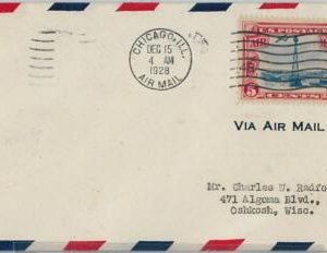 60122 - USA -  First Flight COVER: CHICAGO - MINEAPOLIS: Chicago - AMC: 9 W1