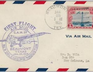 60149 - USA - First Flight COVER: NEW ORLEANS - HOUSTON: Beaumont - AMC: 29  E2