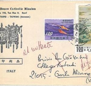 30492 -CHINA TAIWAN - POSTAL HISTORY - COVER to ITALY - SHELLS