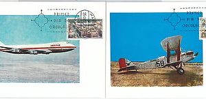 63719 - SPAIN - POSTAL HISTORY: Set of 2 MAXIMUM CARD 1971 -  AVIATION