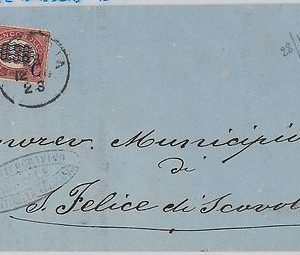 ITALIA REGNO: storia postale - Sass 31 su BUSTA : BRESCIA a S. Felice di Scovolo