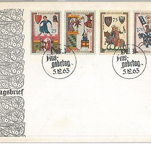 56678 -  HORSES History BIRDS - Liechtenstein -  POSTAL HISTORY: FDC COVER 1963