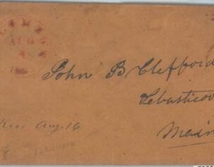 72325 - UNITED STATES USA - PREPHILATELIC Cover:  COLUMBUS, ILL  1800's - 5 cent