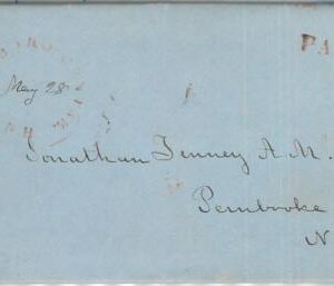 72340  - UNITED STATES USA - PREPHILATELIC Cover: Hillsboro Center, NH - PAID