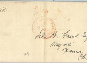 72345  - UNITED STATES USA - PREPHILATELIC Cover: CINCINNATI, OH - Fee on CANCEL